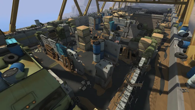 The "The bridge" location in WARPOINT ARENA