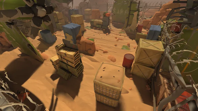 The "Crash site" location in WARPOINT ARENA