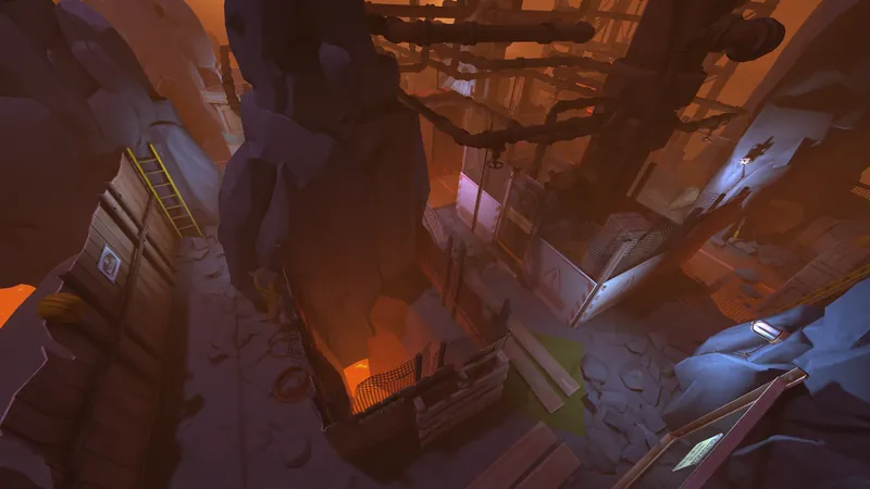 The "The mine" location in WARPOINT ARENA