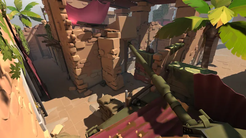 The "Ruins" location in WARPOINT ARENA