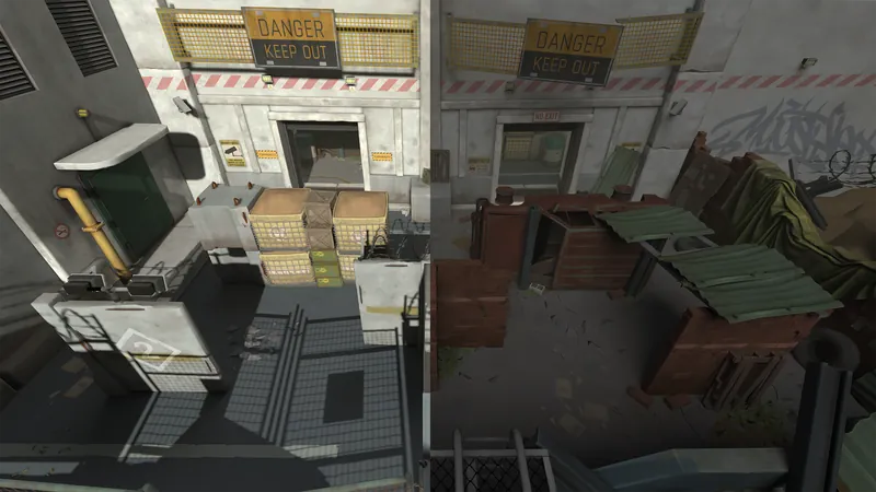 The "The wall" location in WARPOINT ARENA