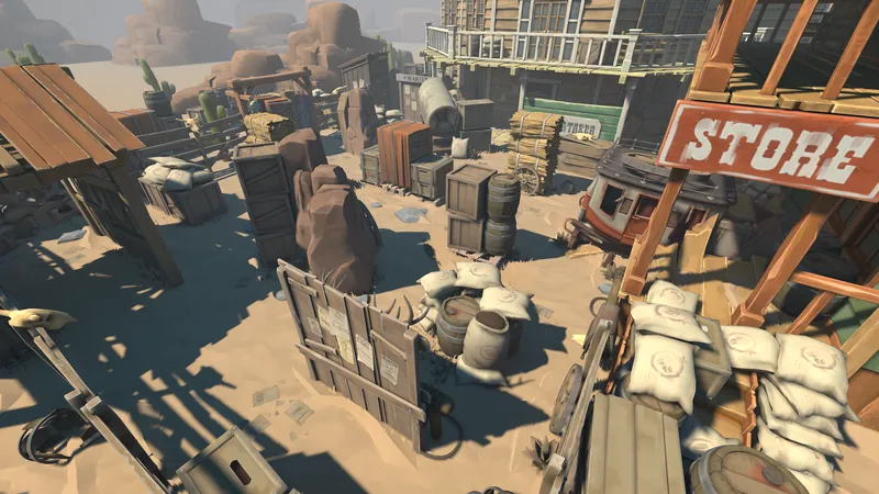The "Western" location in WARPOINT ARENA