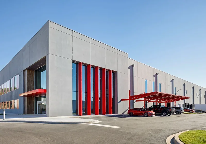 A stand-alone building with parking