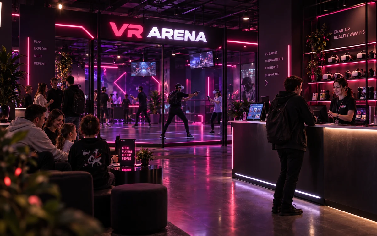 Interior of an operating VR club